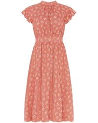 Emily and Fin - Pauline Paprika Ditsy Floral Dress - Lyst