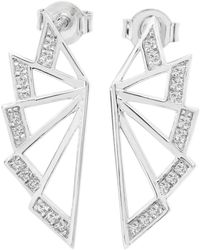 Lucy Quartermaine - Solid Sterling Angel Wing Studs - Lyst