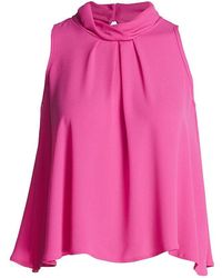 Conquista - Sleeveless Top With Pleat Detail - Lyst