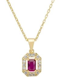 LÁTELITA London - Whistledown Gemstone Pendant Necklace Ruby - Lyst