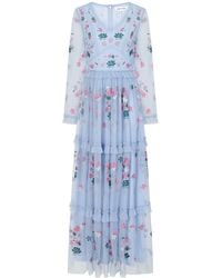 Frock and Frill - Linnea Floral Embroidered Maxi Dress - Lyst