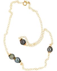Lori Kaplan Design - Tahitian Pearl Chain Necklace - Lyst