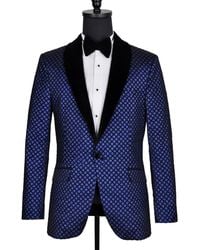 DAVID WEJ - Washington Jacquard Velvet Shawl Lapel Blazer - Lyst