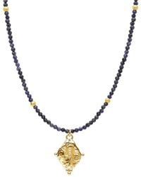 Seven Saints - Capricorn Gemstone Choker Necklace, Lapis Lazuli, Plated - Lyst
