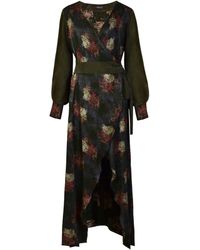 Sarvin - Long Sleeve Wrap Dress - Lyst