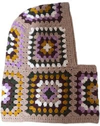 Ana Chic - Sand And Lilac Granny Square Handmade Crochet Balaclava - Lyst