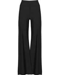 ANTONINIAS - Cleo High Waisted Stretch Wide Leg Pants With Side Slit - Lyst