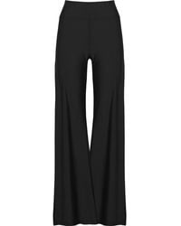 ANTONINIAS - Cleo High Waisted Stretch Wide Leg Pants With Side Slit - Lyst
