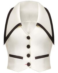 Tia Dorraine - Born To Run Cropped Tailored Waistcoat - Lyst