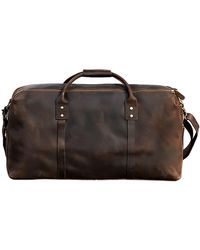 Touri - Genuine Leather Holdall Luggage Bag - Lyst