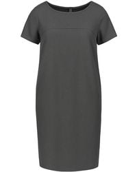 Conquista - Anthrcite Sack Style Punto Di Roma Short Sleeve Dress - Lyst