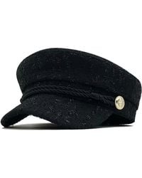 Chanel Joan Elkayam - Braided Trim Tweed Baker Boy Hat - Lyst