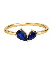 Belinda Jewelz - Sapphire Heart Toi Et Moi Birthstone Ring - Lyst