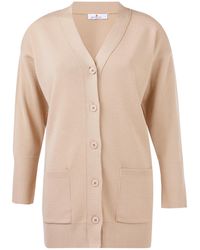 Peraluna - Nicola V-Neck Long Knit Cardigan - Lyst