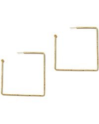 Jaredjamin - Large Squaretastic Hoop Post Earrings - Lyst