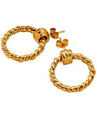 Posh Totty Designs - Tether Hoop Large Stud Earrings - Lyst
