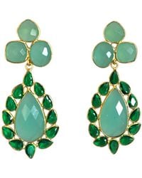 Magpie Rose - Theia Aqua Drop Earrings - Lyst