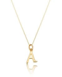 Lily & Roo - Solid Curve Initial Letter Necklace - Lyst