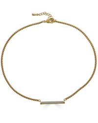 Loni Paul Jewelry - Pave Bar Necklace - Lyst
