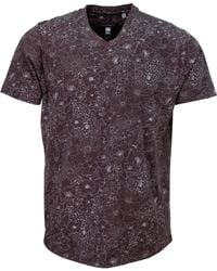 lords of harlech - Maze Outline Floral V-Neck Tee - Lyst