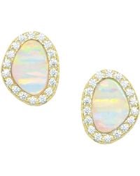 KAMARIA - Opal Pebble Stud Earrings - Lyst