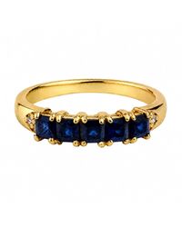 Belinda Jewelz - Sapphire Princess Cut Birthstone Ring - Lyst
