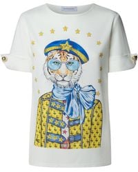 The Extreme Collection - Printed T-Shirt With Buttons - Lyst