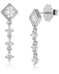 Lioness by Tf - Halo Kite Earrings Solid Sterling, Rhodium-Plated - Lyst