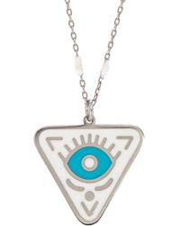 Ebru Jewelry - Calming Evil Eye Sterling Silver Necklace - Lyst