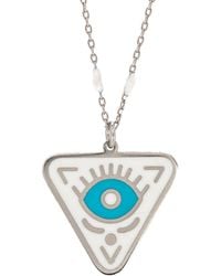 Ebru Jewelry - Calming Evil Eye Sterling Silver Necklace - Lyst
