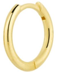 Spero London - 14Ct Solid Hoop Single Earring - Lyst