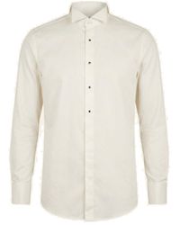 Ron Tomson - Neutrals Wing Classical Top Front Stud Tuxedo Shirt - Lyst