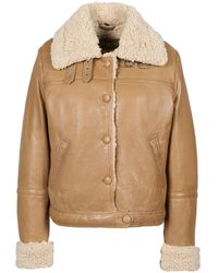 Freaky Nation - Neutrals Cozy Bonded Leather Jacket - Lyst