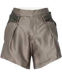 LAHIVE - Neutrals Ariana Edgy Taffeta Shorts - Lyst