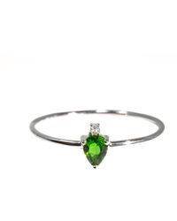 NASI SILVER - Pear Atarah Ring- Chrome Diopside & Topaz - Lyst