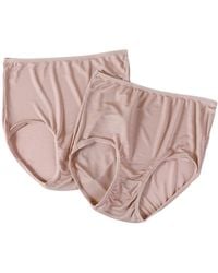 Soft Strokes Silk - Set Of Two Knitted Silk Mid Rise French Cut Pantie Shimmer Collection - Lyst