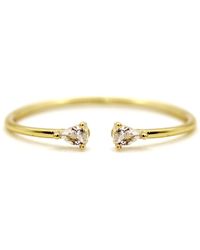 VicStoneNYC Fine Jewelry - Natural Pear Cut Diamond Open Cuff Yellow Ring - Lyst