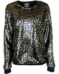 Any Old Iron - Golden Leopard Reversible Sequin Sweatshirt - Lyst