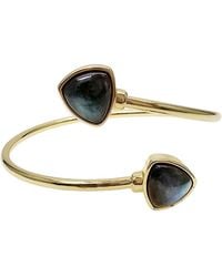 Farra - Obsidian Stone Minimalist Bangle - Lyst