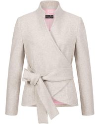 Marianna Déri - Wrap Jacket Taupe - Lyst