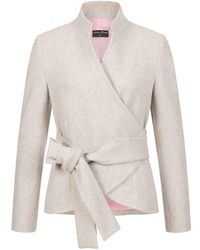 Marianna Déri - Wrap Jacket Taupe - Lyst