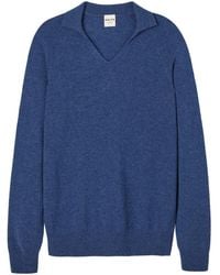 Salts Cashmere - Split Neck Polo Sweater - Lyst