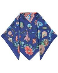 Saachi - Butterfly Garden Satin Bandana - Lyst