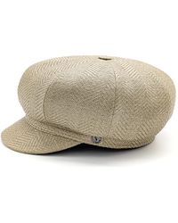 DORIA 1905 - Herringbone Raffia Fabric Sailor Cap - Lyst