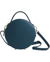 Betsy & Floss - Rome Round Circle Crossbody Bag In Navy With Nautical Stripe Strap - Lyst
