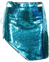 Amy Lynn - Hailey Blue Sequin Mini Skirt - Lyst