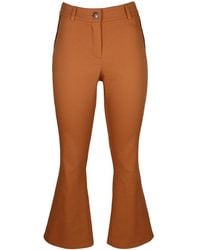Lalipop Design - Neutrals Brick Color Cropped Pants - Lyst