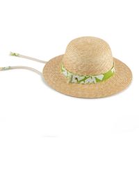 Justine Hats - Neutrals Stylish Straw Hat With Laces - Lyst