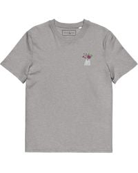 Anchor and Crew - Heather Peony Garden Dystopia Organic Cotton Embroidered T-Shirt - Lyst
