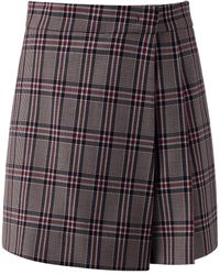 Elune Mode - Plaid Wrap Skort _ Classic Glen Check - Lyst